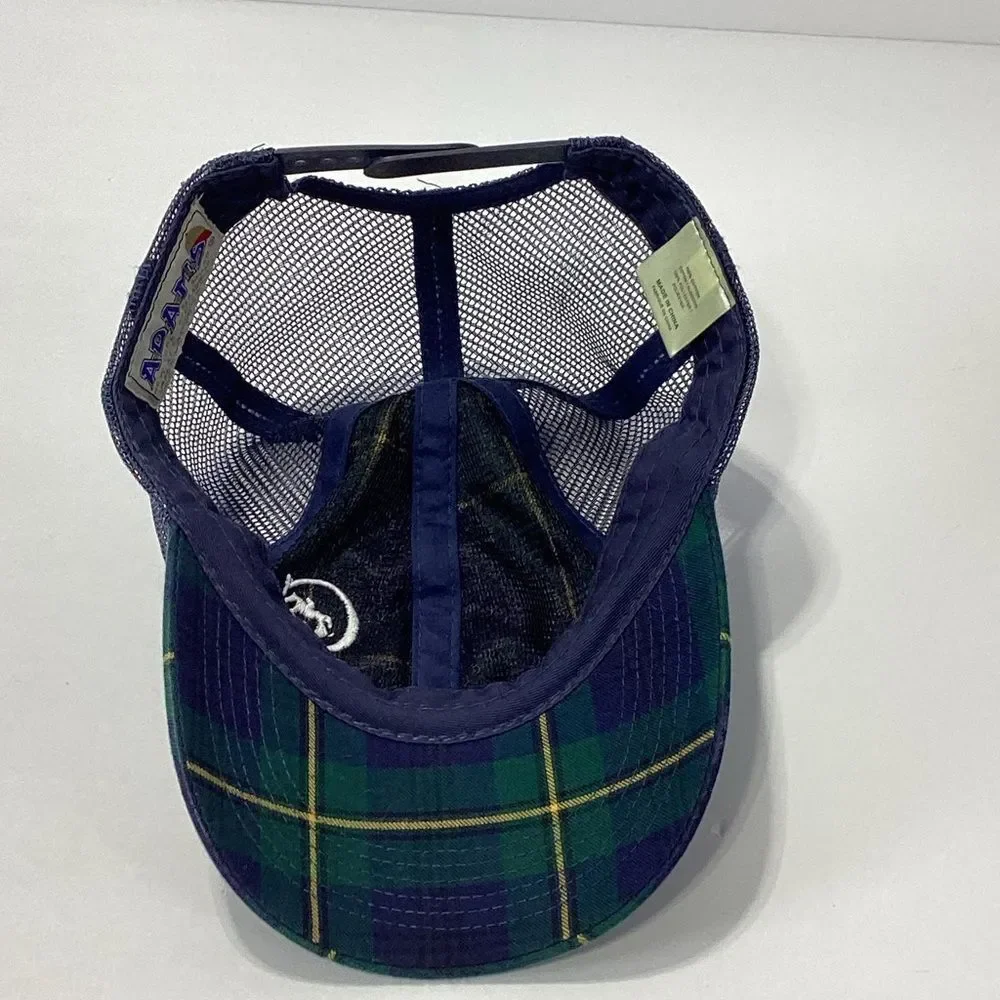 CF Horse Plaid Mesh Trucker Hat By Adams Headwear Equestrian Cap